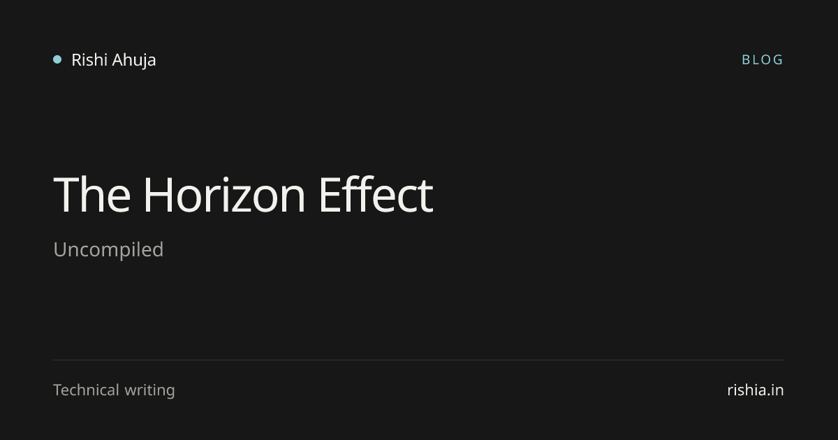 The Horizon Effect | Uncompiled